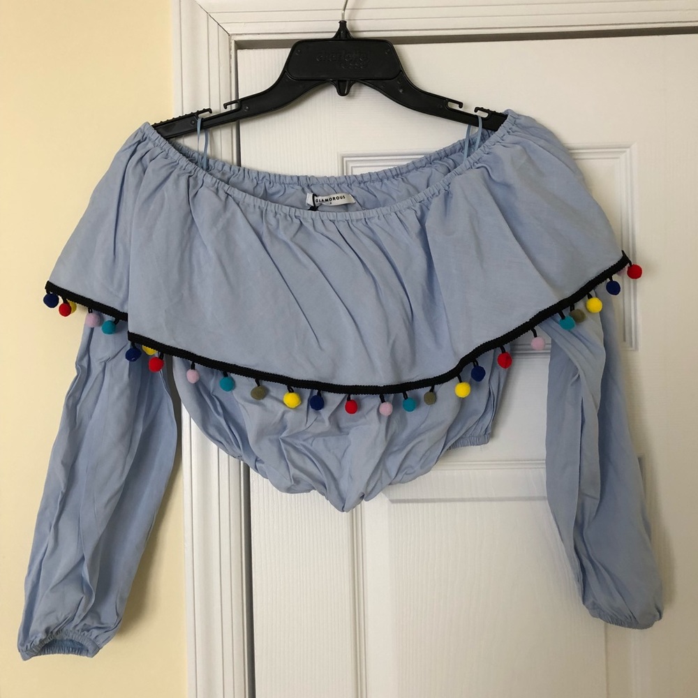 Off the shoulder crop top